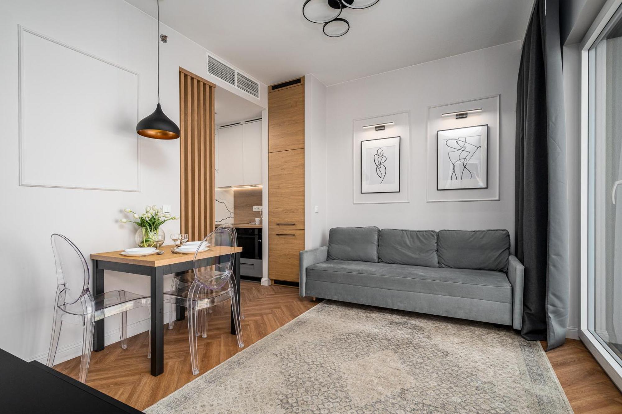 Wola Tower Deluxe Separate Bedroom With Free Garage - By Perfect Apart ワルシャワ エクステリア 写真